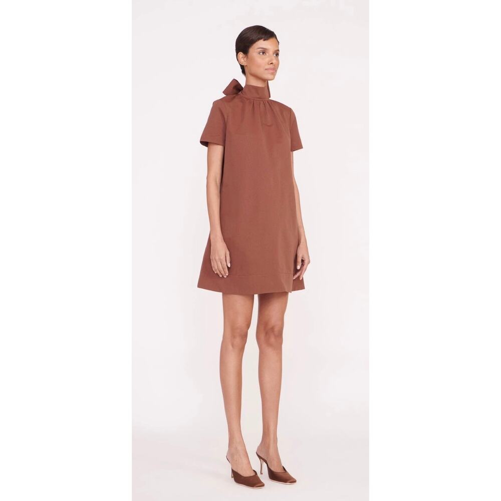 STAUD Mini Ilana Chocolate Brown Dress - New with Tags - Picture 2 of 6